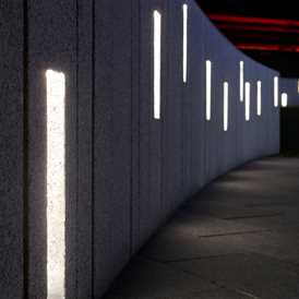 Granitmur med LED belysning