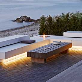 Haddeland Lounge på terrasse designet af havearkitekt Tor Haddeland